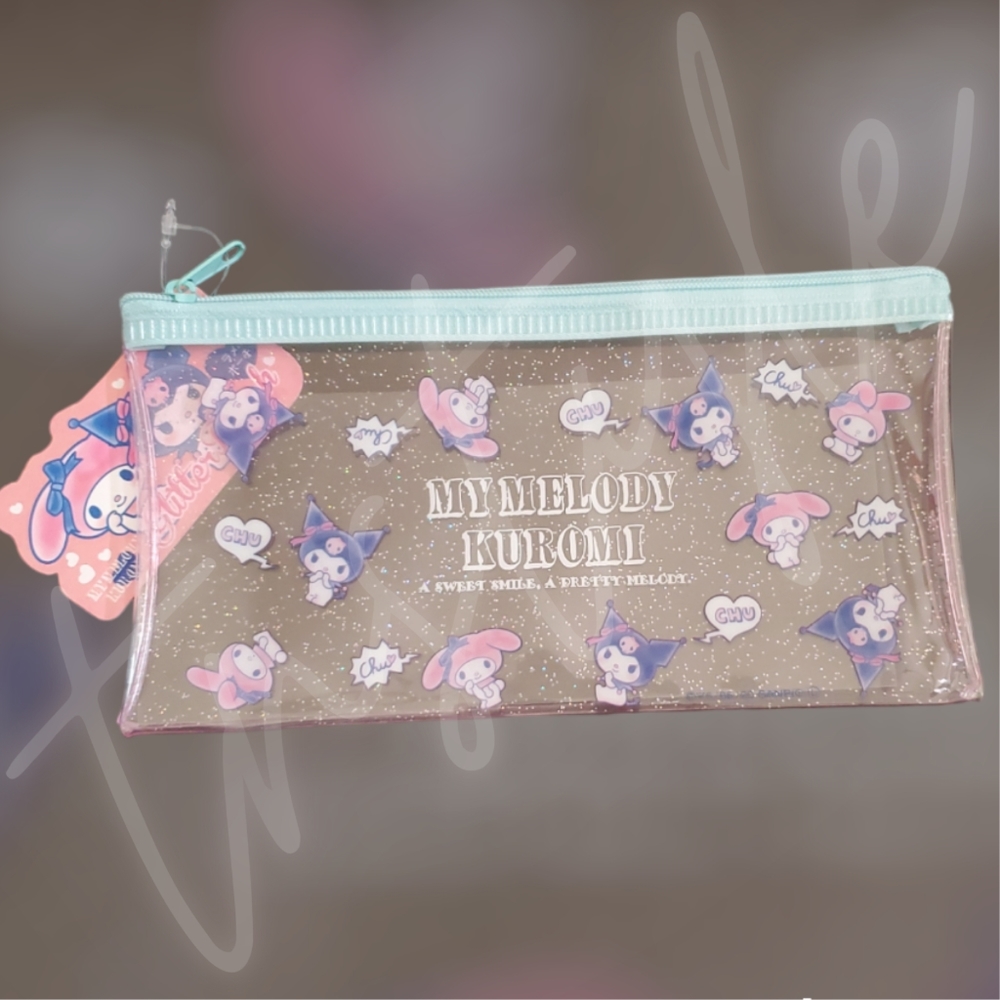 ⭐️3/$20⭐️ My Melody/Kuromi Flat Glitter Pouch